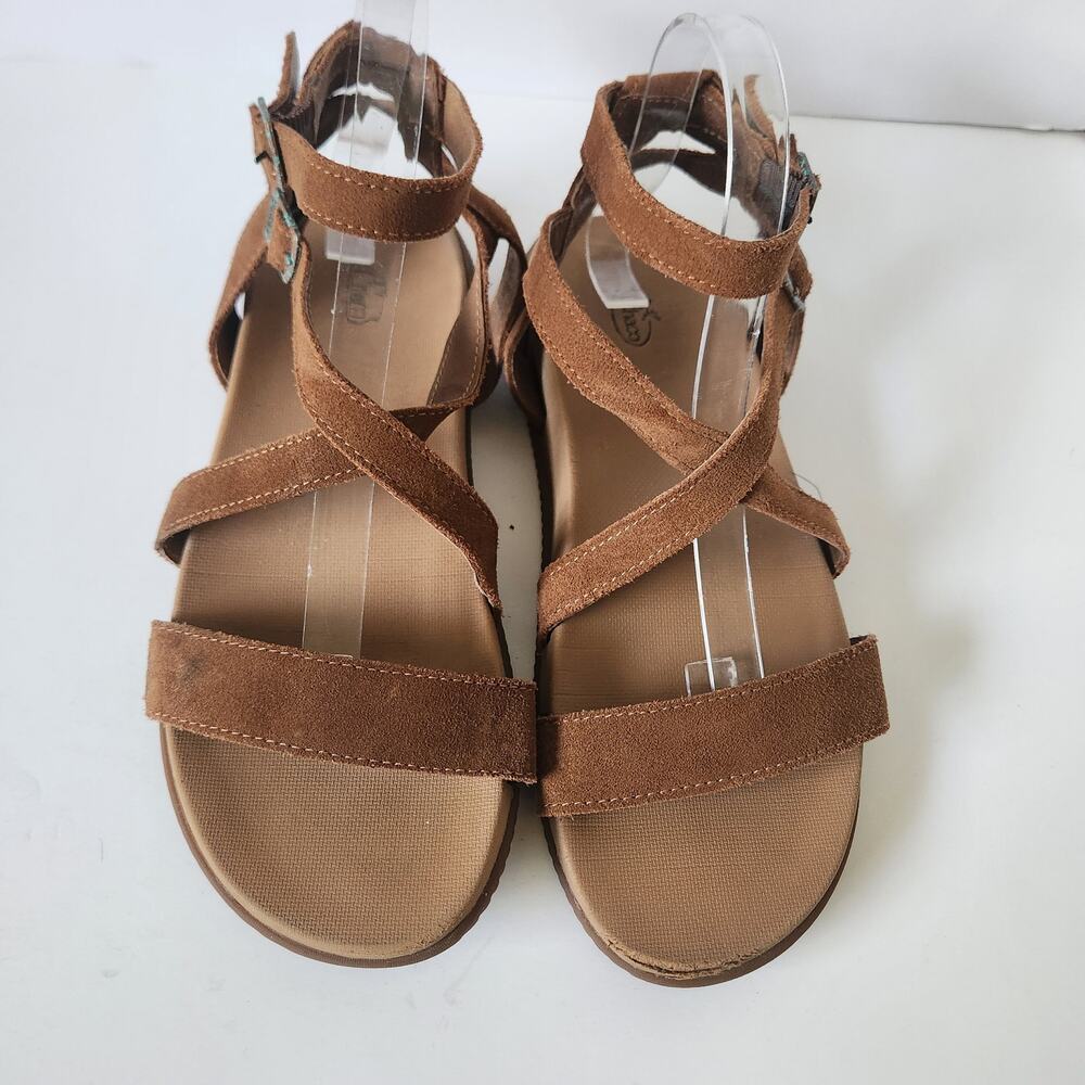 Chaco Rose Brown Suede Gladiator Strappy Sandals Women JCH107812 Buckle SZ 10 - Picture 2 of 15